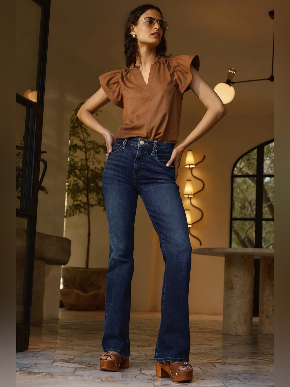 Kut from the Kloth Ana High Rise Fab Ab Flare Jeans | Enchantment Wash | 16P